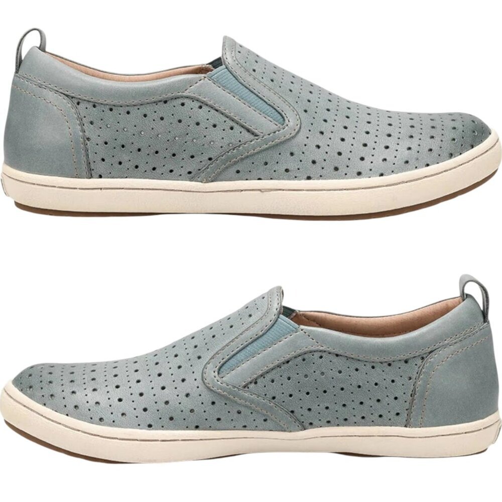 Taos Court Slip-On Perforated Sneakers - Lake Blue - 8.5
